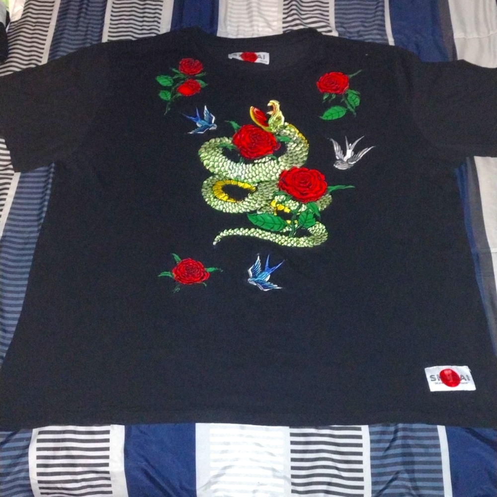 Black designer tee shirt